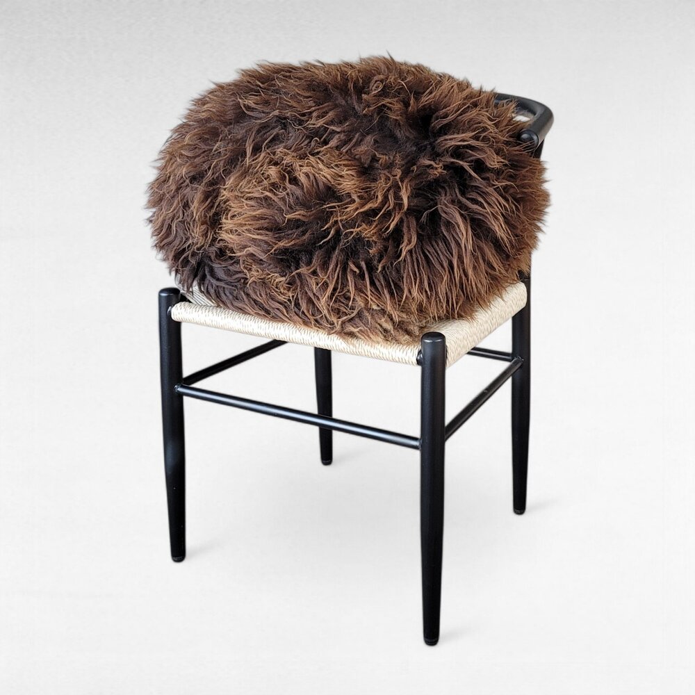XXL Thick Lofty Natural Brown Sheepskin Rug - Large Genuine Sheep Pelt 52" x 31" - Picture 7 of 9